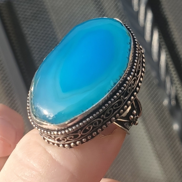 New Solar Agate 925 Silver Statement Ring. - Picture 5 of 16